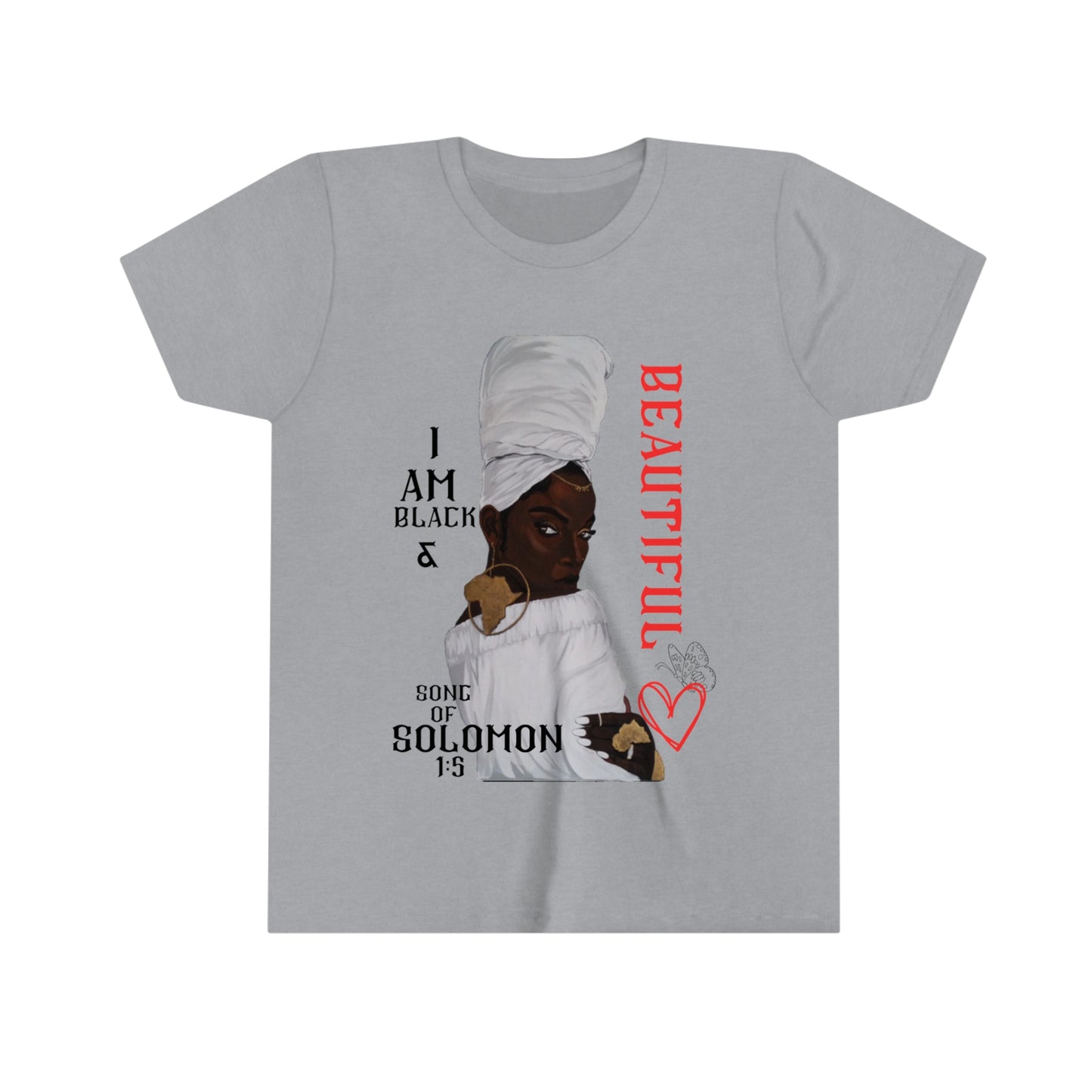 I am Black And Beautiful Youth short sleeve T-Shirt