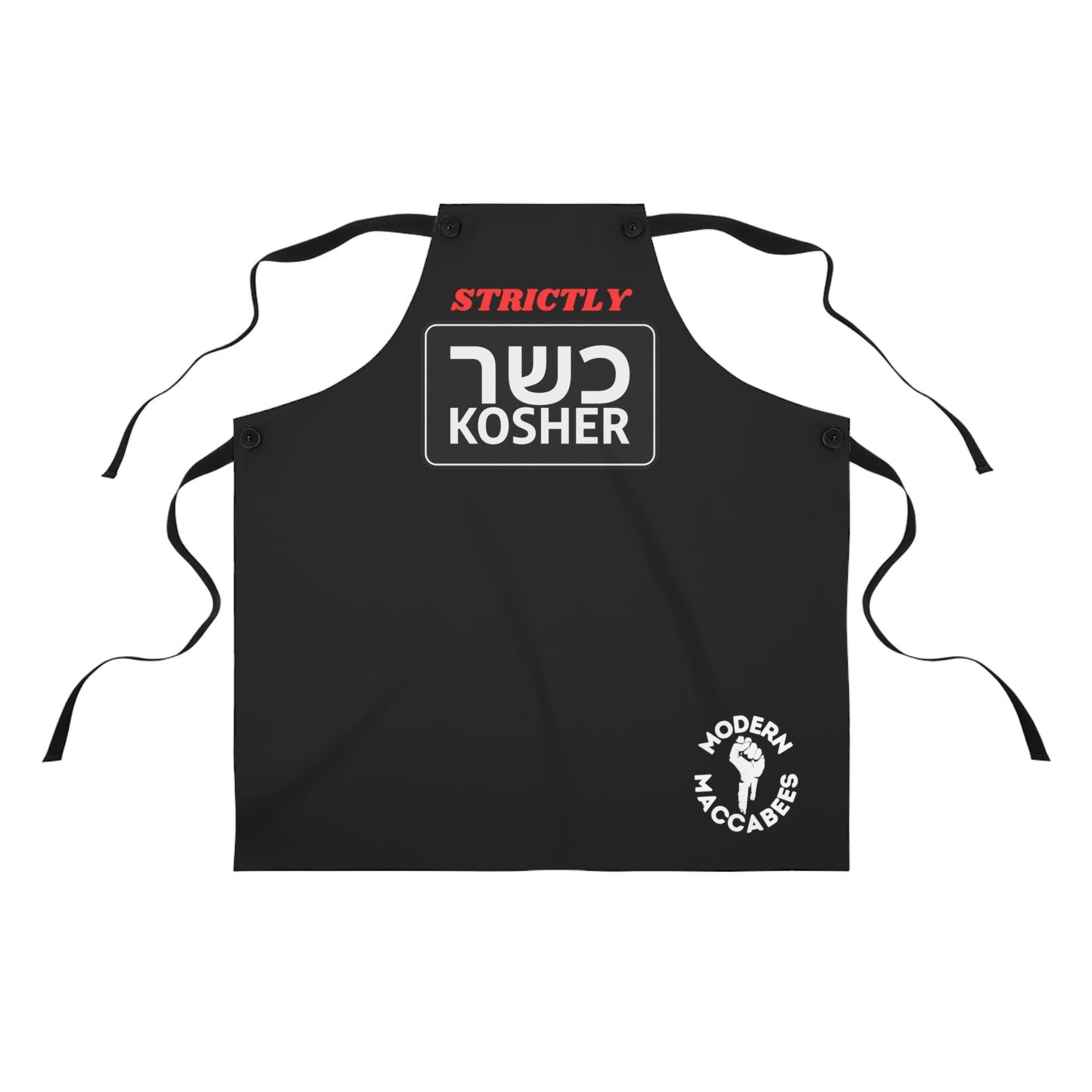 Strictly Kosher Black Apron