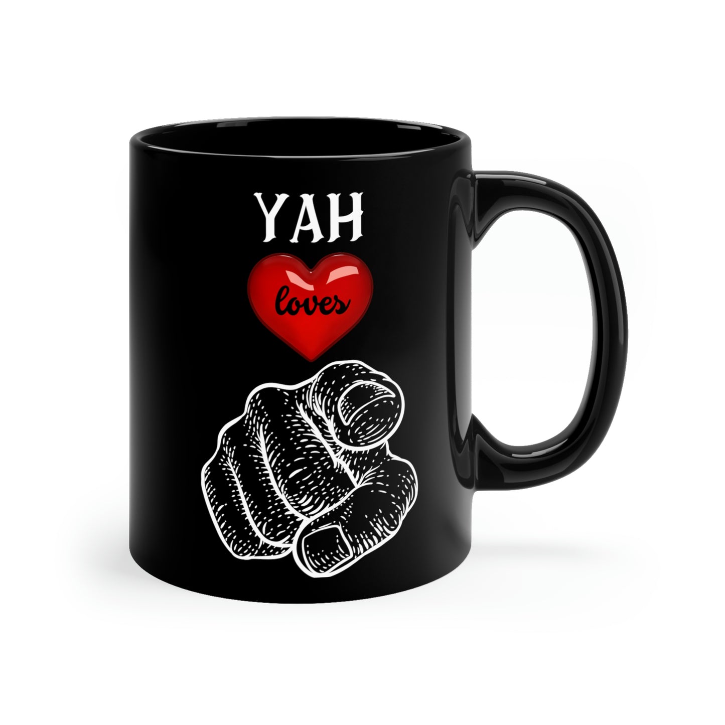 YAH Loves 11oz Black Mug