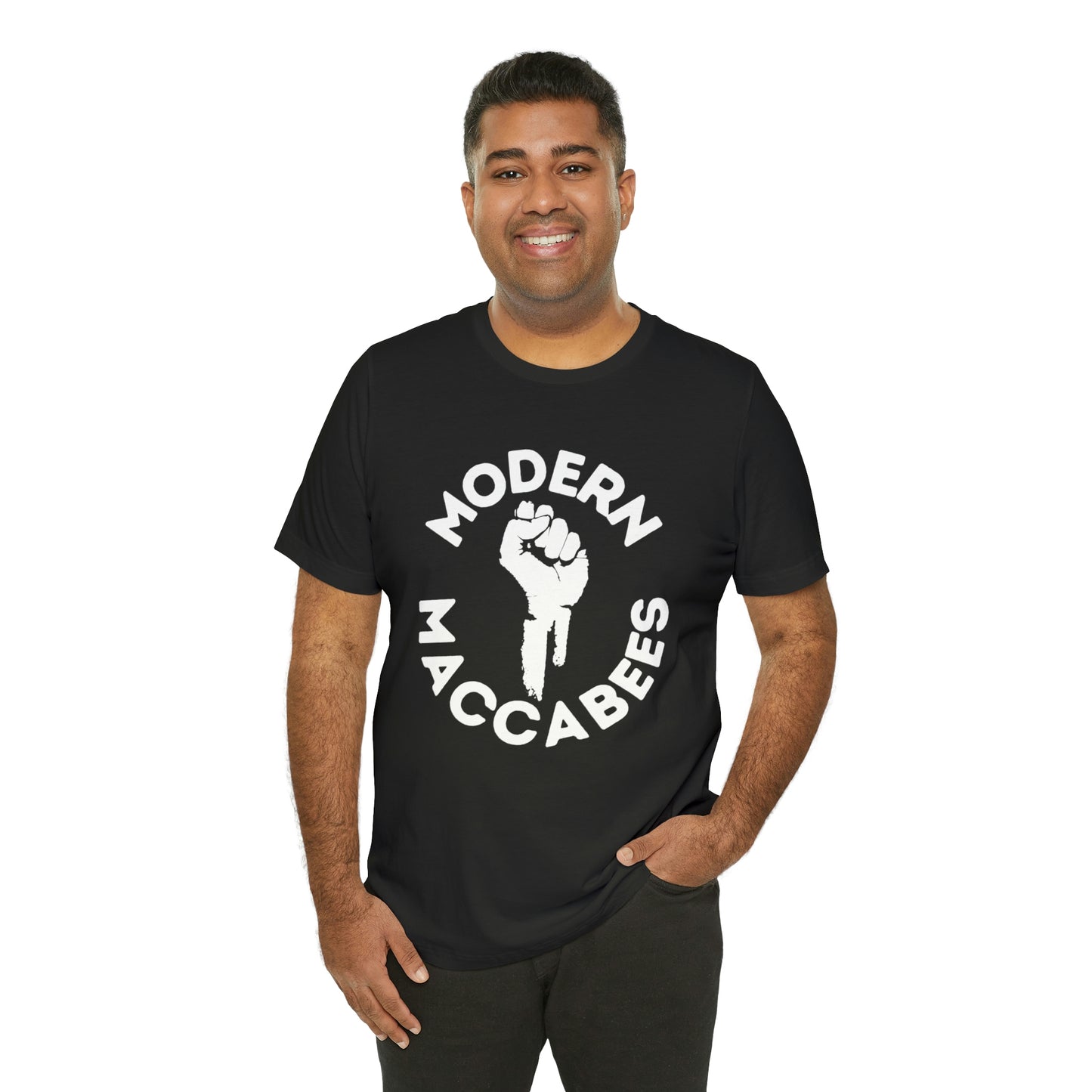 Modern Maccabees Logo with Script Short Sleeve Tee