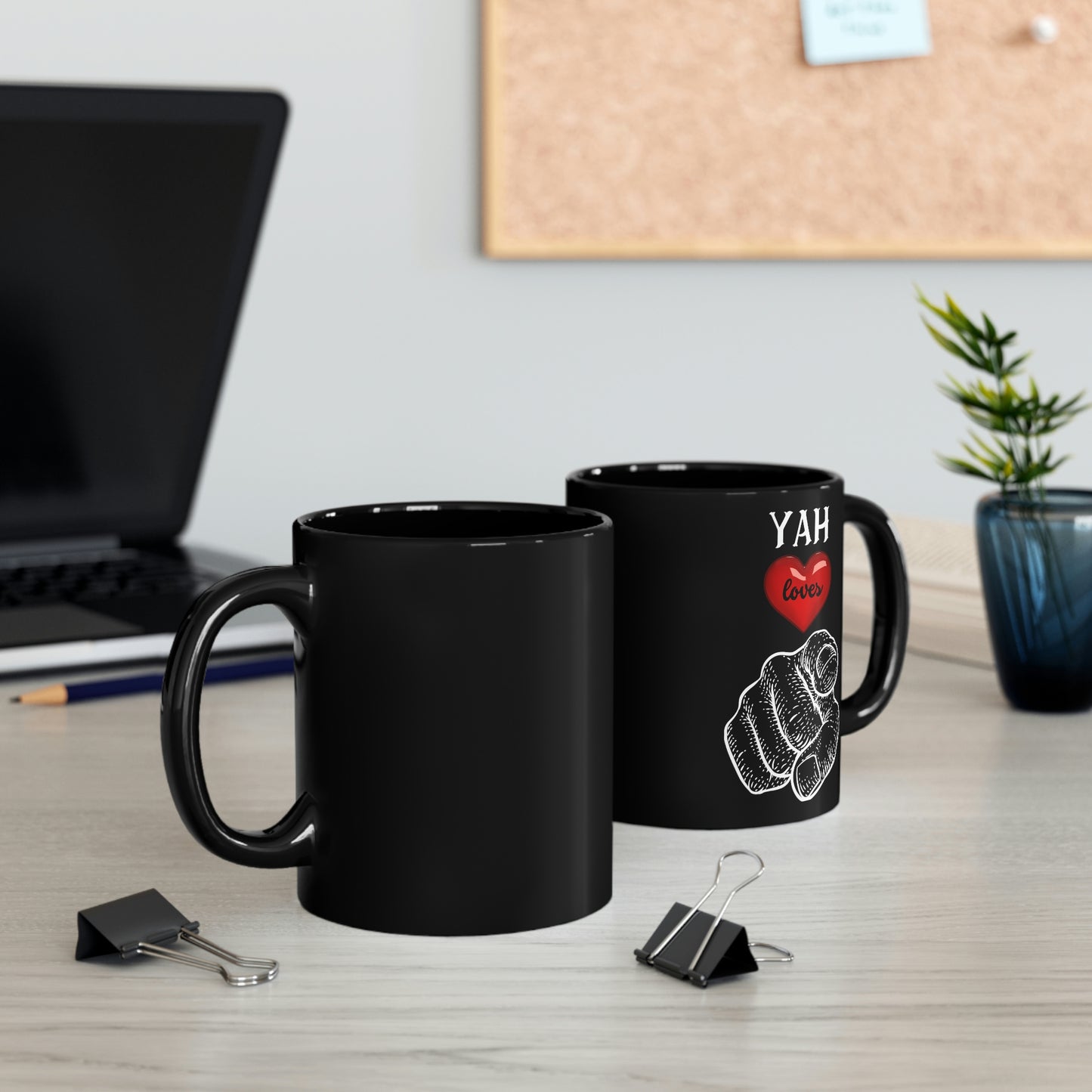 YAH Loves 11oz Black Mug