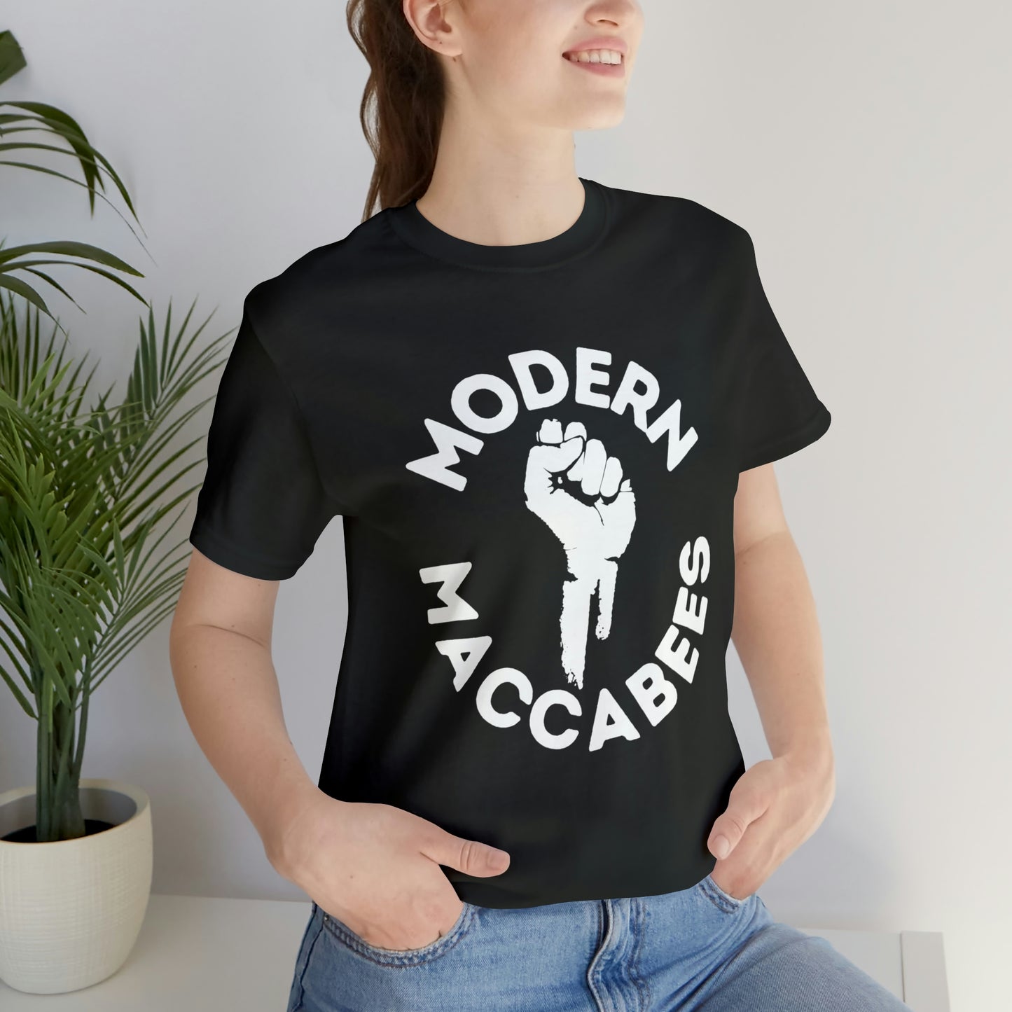 Modern Maccabees Logo with Script Short Sleeve Tee