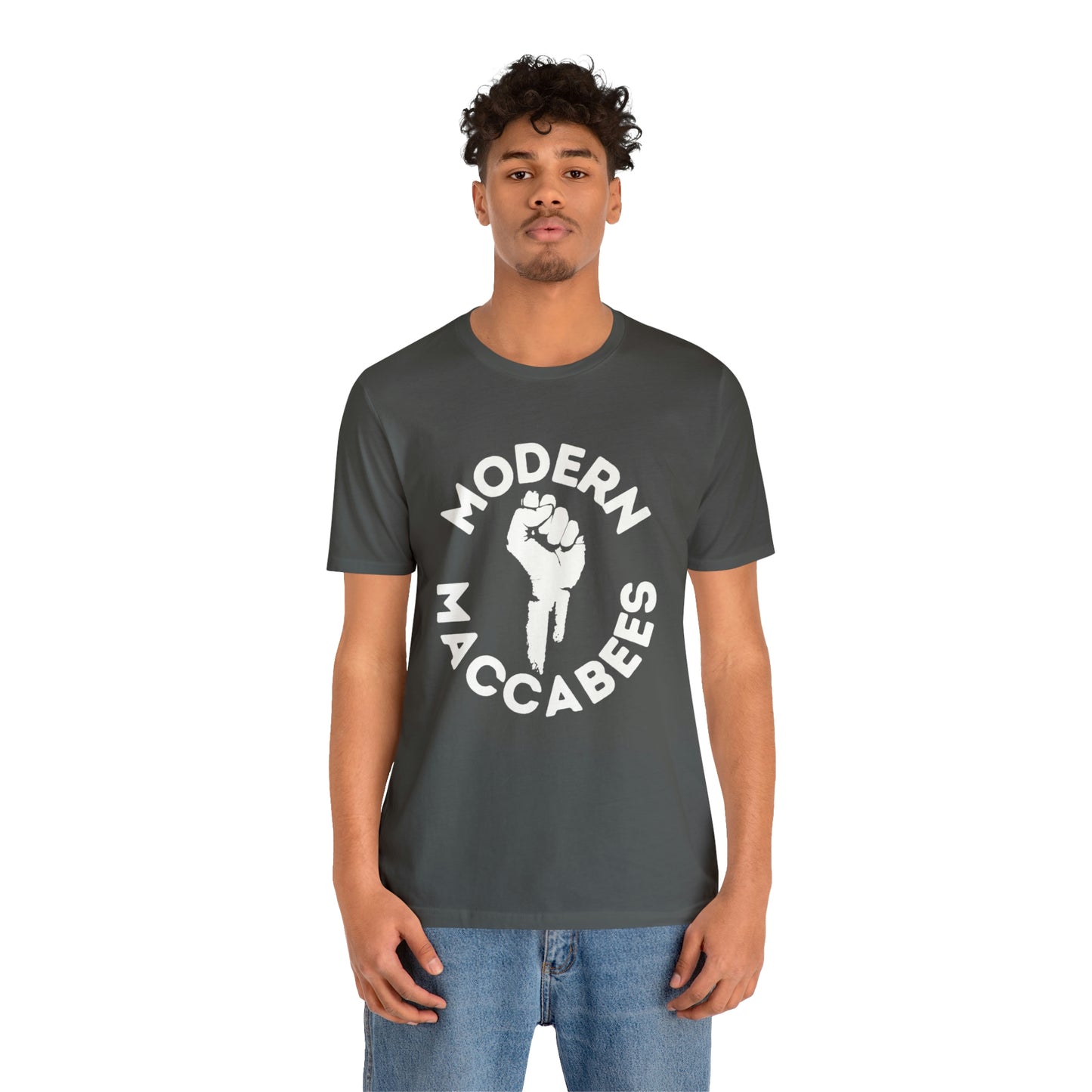 Modern Maccabees Logo with Script Short Sleeve Tee