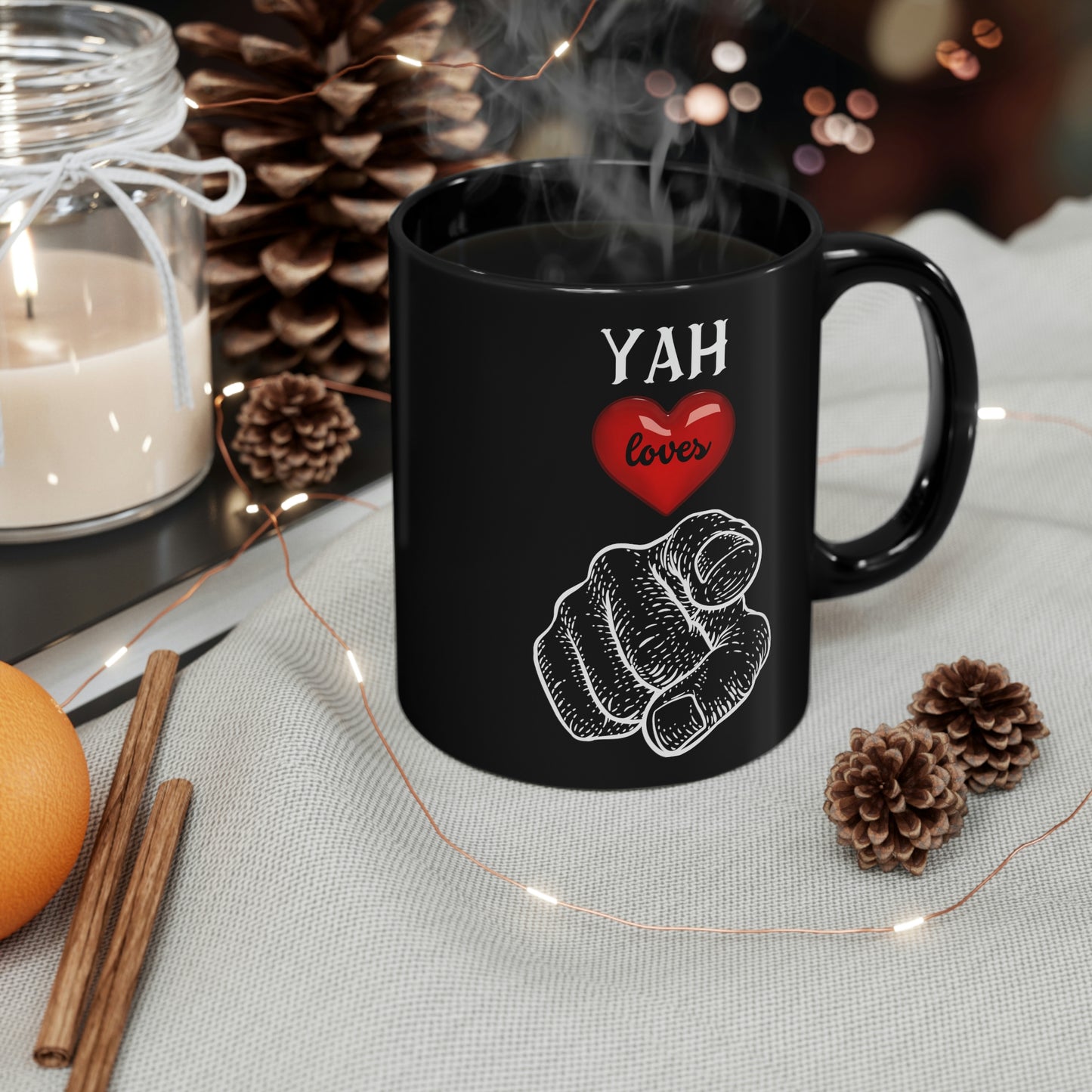 YAH Loves 11oz Black Mug