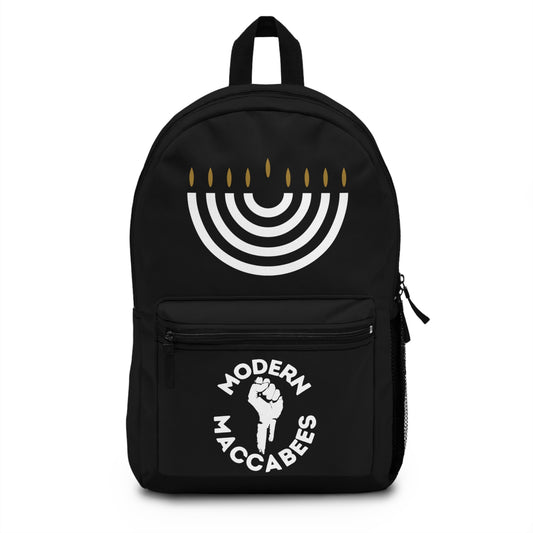 Black Modern Maccabees Menorah Backpack