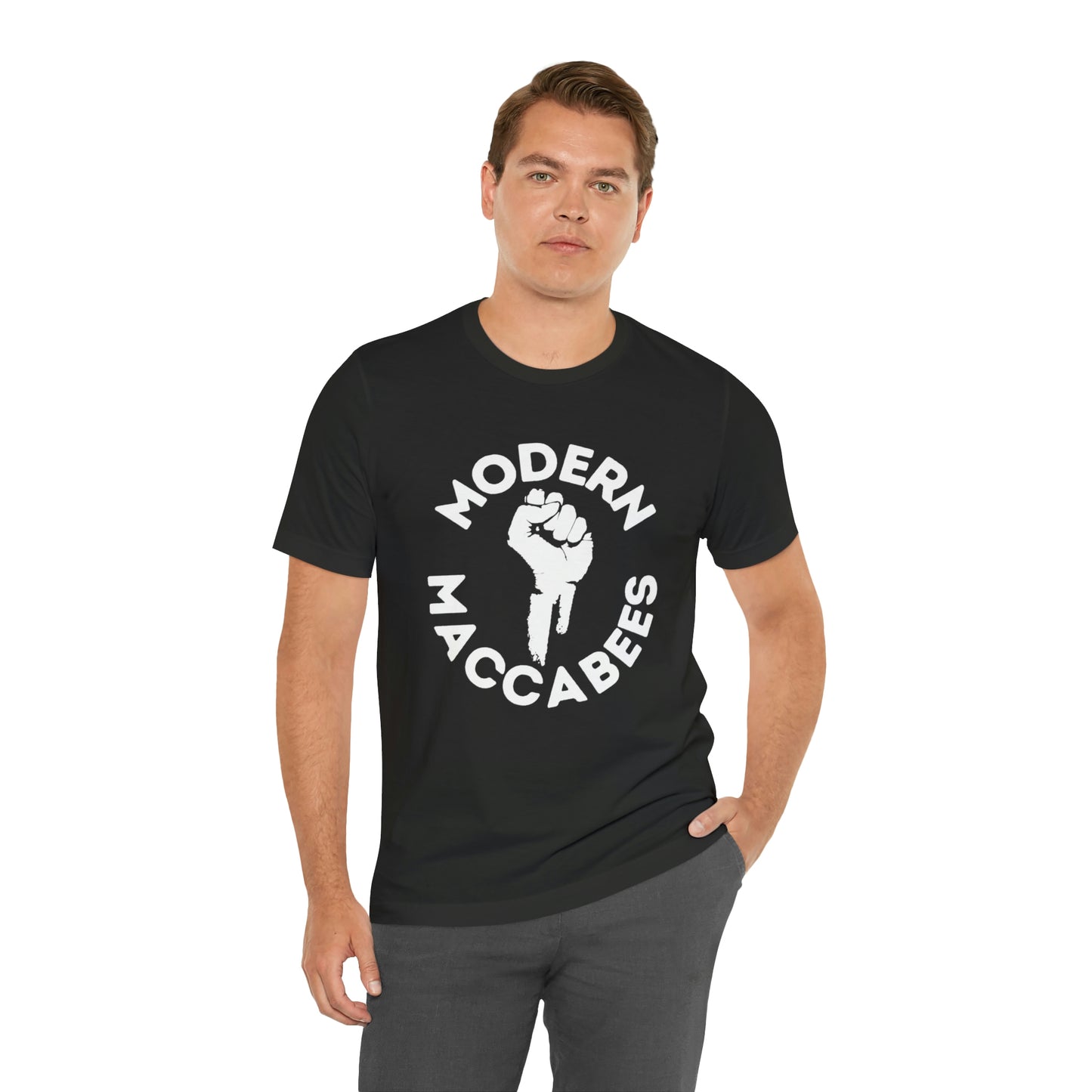 Modern Maccabees Logo with Script Short Sleeve Tee